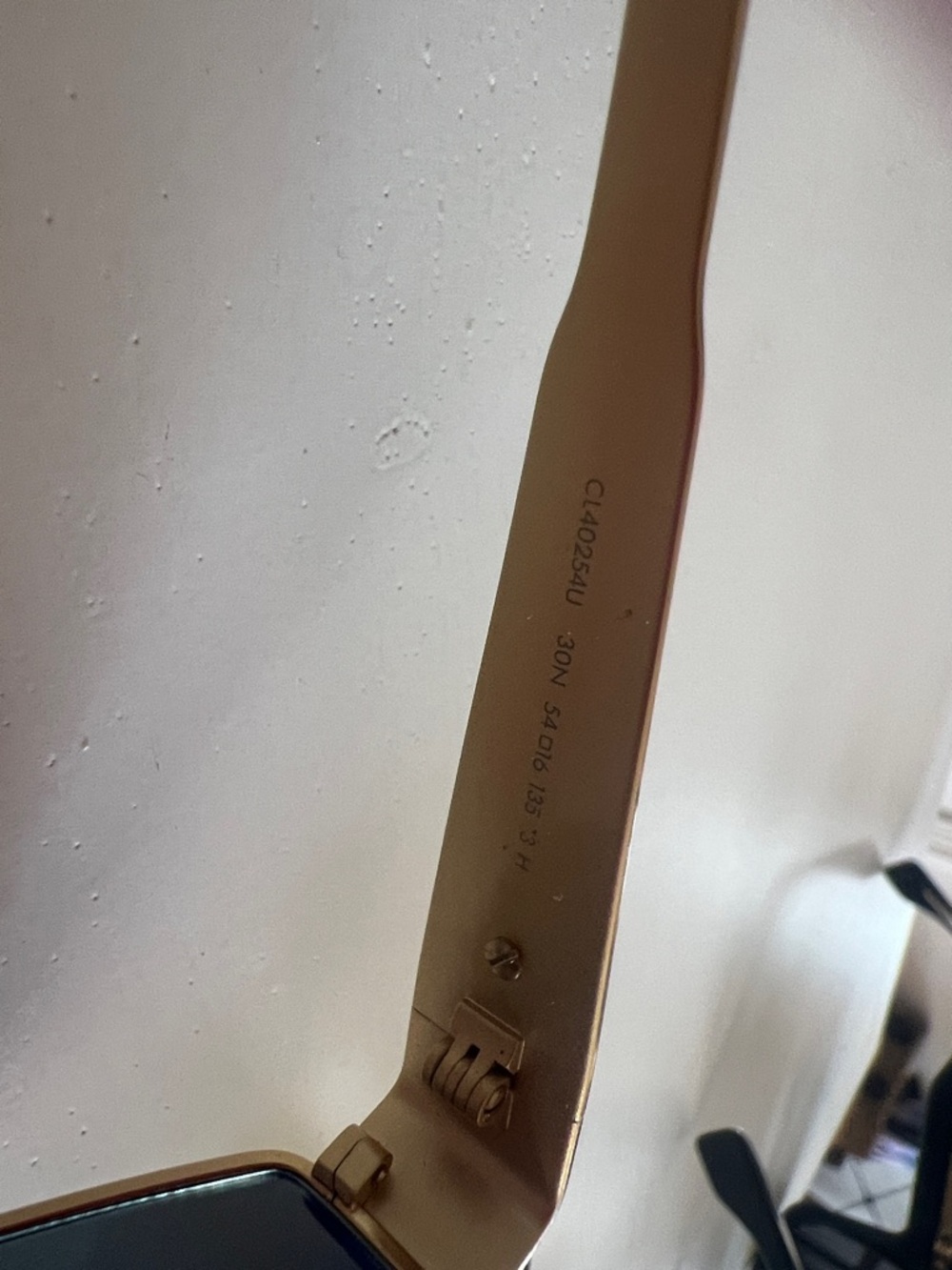 CELINE Triomphe Metal Sunglasses/ Brown Leather Crossbody Phone/Glasses Pouch - Picture 6 of 6